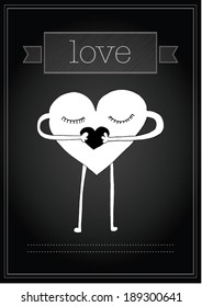 love character vector poster design template/ layout design/ background