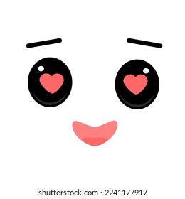 in love the character's face is an expression of emotions