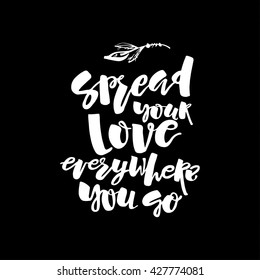 Love and charity concept hand lettering motivation poster. Artistic design for a logo, greeting cards, invitations, posters, banners, seasonal greetings illustrations.