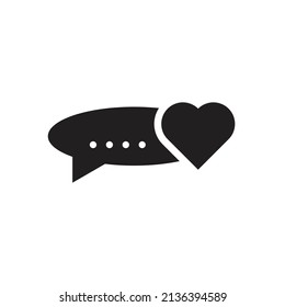 Love chat comment icon design vector illustration