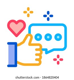 love chat communication icon vector. love chat communication sign. color symbol illustration