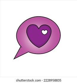  Love Chat Dating Logo Icon. Heart shape in message bubble. Vector template. perfect logo for dating apps dating messenger and dating platforms.