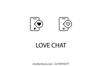 Love chat double icon design stock illustration