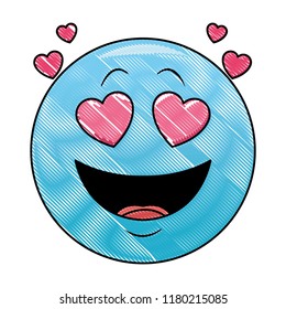 In love chat emoticon scribble
