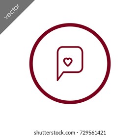 Love chat icon
