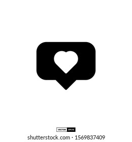 Love chat icon, design inspiration vector template for interface and any purpose