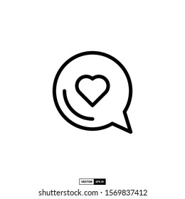Love Chat Icon Design Inspiration Vector Stock Vector (Royalty Free ...