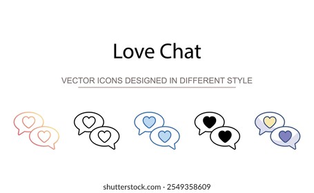 Amor Chat ícone design com fundo branco ilustração stock
