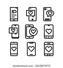love  chat icon or logo isolated sign symbol vector illustration - high quality black style vector icons
