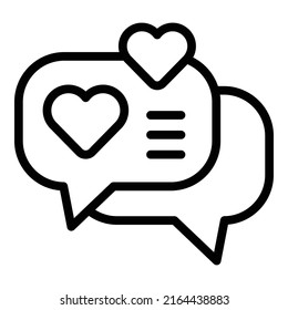 Love chat icon outline vector. Person charity. Activist social team