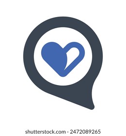 Love chat Icon, Vector Graphics