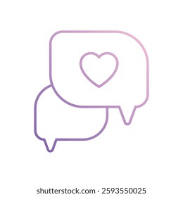 Love Chat icon vector stock illustration