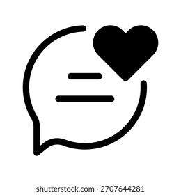Love Chat Icon Vector Symbol Design Illustration