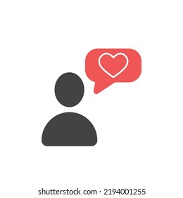 Love chat icons  symbol vector elements for infographic web
