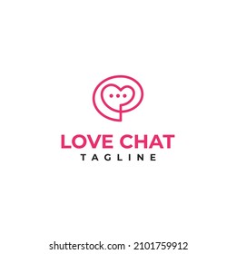 love chat line logo design