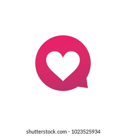 Love chat logo icon