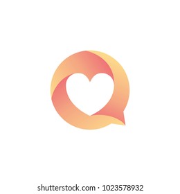 Love chat logo icon