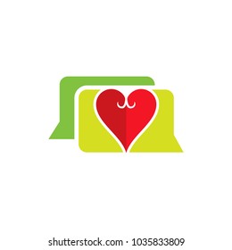 Love Chat Logo Icon Design