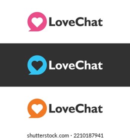 love chat logo icon vector isolated