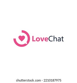 love chat logo icon vector isolated