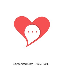 love chat logo vector