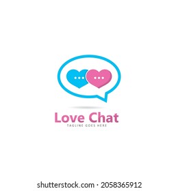 love chat logo vector icon illustration design 