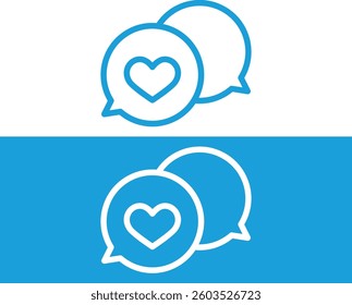 A love chat message icon