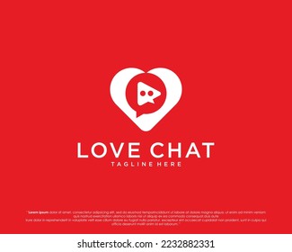 love chat simple clean logo. dating message logo vector