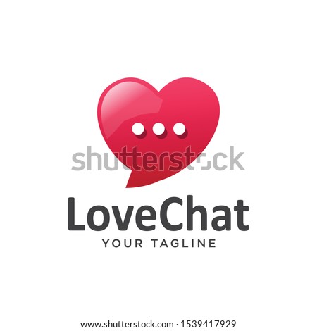 love chat simple clean logo. dating message logo simple.
