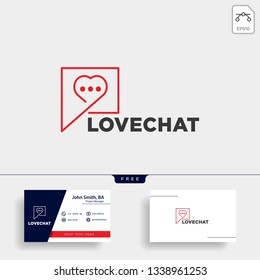 love chat simple creative logo template vector illustration icon element isolated - vector