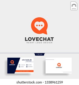 love chat simple creative logo template vector illustration icon element isolated - vector