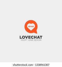 love chat simple creative logo template vector illustration icon element isolated - vector