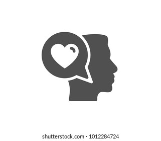 Love chat simple icon. Heart symbol. Valentines day communication sign. Quality design elements. Classic style. Vector