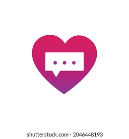 Love Chat Talk Love Logo Design-Vorlage