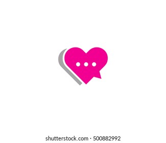 Love Chat Talk Love Logo Design Template