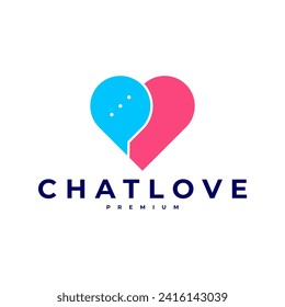 LOVE CHAT TALK SOFTWARE DATE APP COUPLE LOGO VEKTORGRAFIK ILLUSTRATION