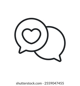 Love chat thin line icons. Perfect pixel on transparent background - Powered by Shutterstock - Get 15% off with code: PIKWIZARD15