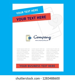 Love chat Title Page Design for Company profile ,annual report, presentations, leaflet, Brochure Vector Background