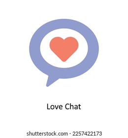 Love Chat vector Flat Icons. Simple stock illustration stock illustration