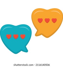 icono del vector de chat de amor que puede modificar o editar fácilmente 