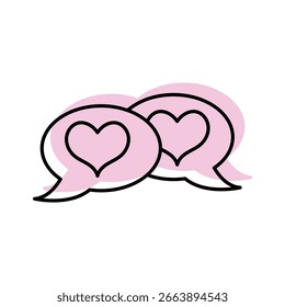 Liebe Chat Vektor, Pixel perfekt, Illustrator-Datei 