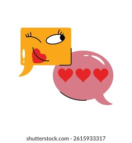 Love chat vector Sticker. Eps 10 file