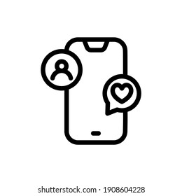 Love Chatting icon in vector. Logotype