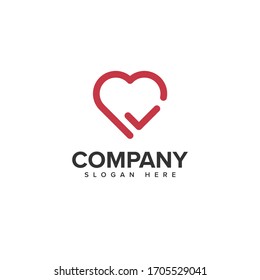 Love Check logo vector design