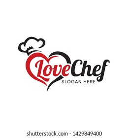 Love Chef Logo, Restaurant Logo Design Template Vector 