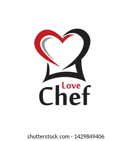 Love Chef Logo, Restaurant Logo Design Template Vector 