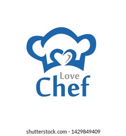 Love Chef Logo, Restaurant Logo Design Template Vector 
