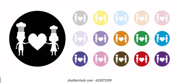 love chef set icons
