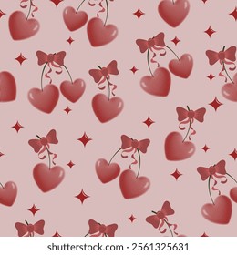 love cherry seamless pattern for background,fabric,cover,wrapper,etc