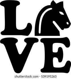Love with chess horse.